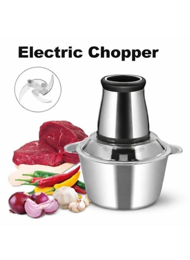 فرامه كهربائية ستانلس ستيل سعة 5 لتر لتقطيع اللحم والخضار بسرعة وكفاءة عالية - Image 1